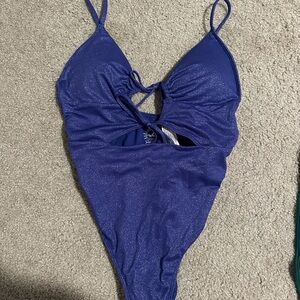 Hollister Blue Shimmer One Piece Swimsuit